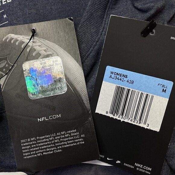 New England Patriots The Nike Tee NFL Team Apparel Women’s M Heather Navy NWT - Picture 7 of 8